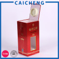 Caja de embalaje del alcohol de China con las cajas de cartón del licor de la ventana con la manija